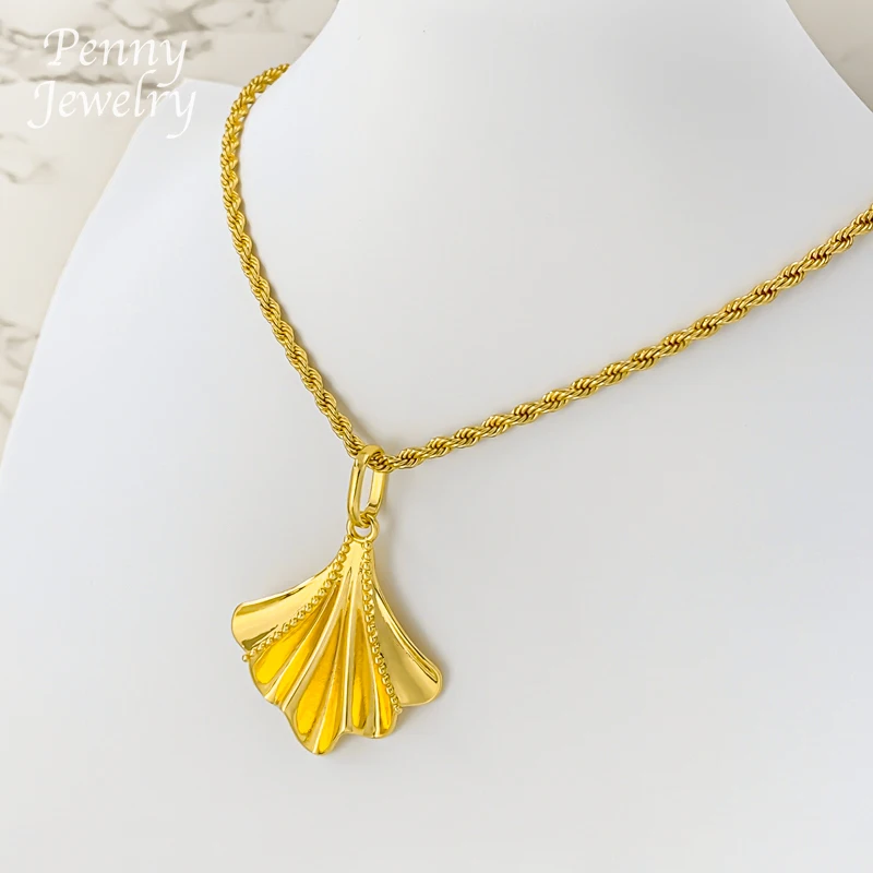 Italian Exquisite 18K Gold Plated Jewelry Set Pendant with Chain Necklace Earrings African Bridal Party Wedding Jewellery Gifts