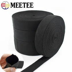 10 metri Meetee 20-50mm nastro tubolare in poliestere nero nastro decorativo a doppio strato borsa per vestiti nastro per cucire accessori artigianali