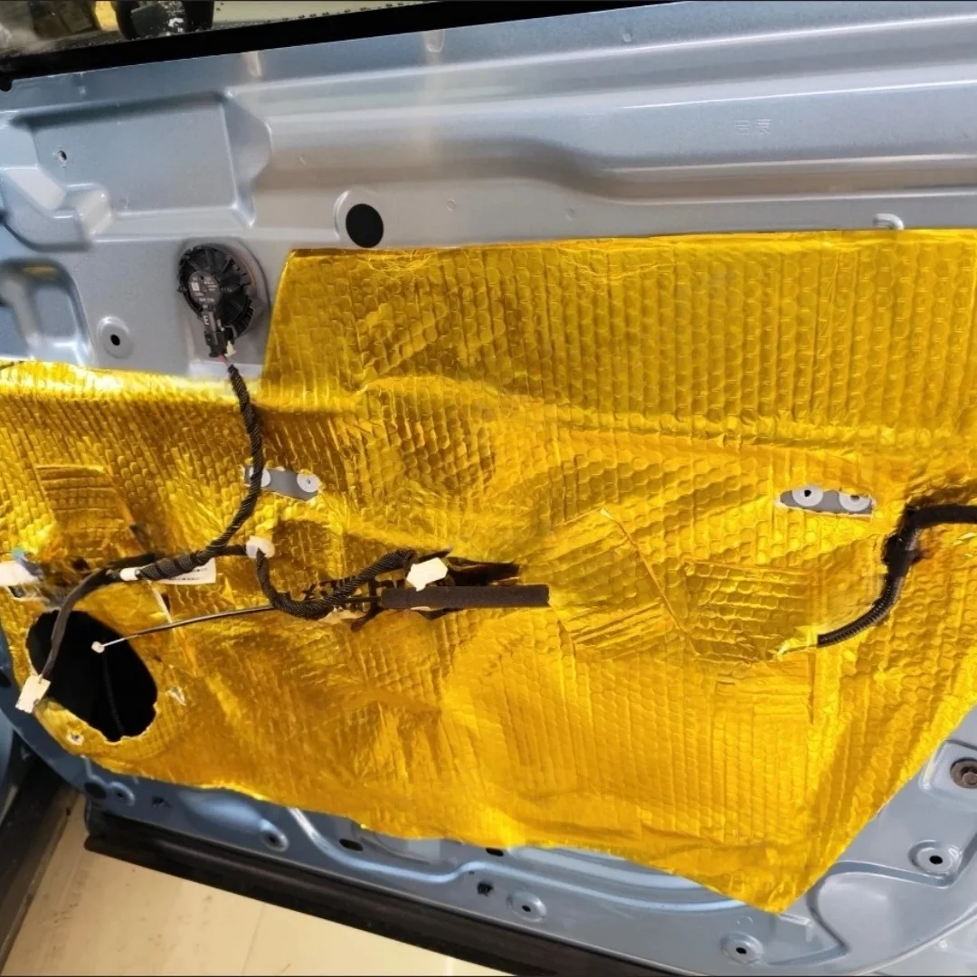 Car Sound Deadening Mat 50x80cm Butyl Rubber Aluminum Foil Heat Noise Insulation Self-Adhesive Damper for Auto Door Trunk Floor