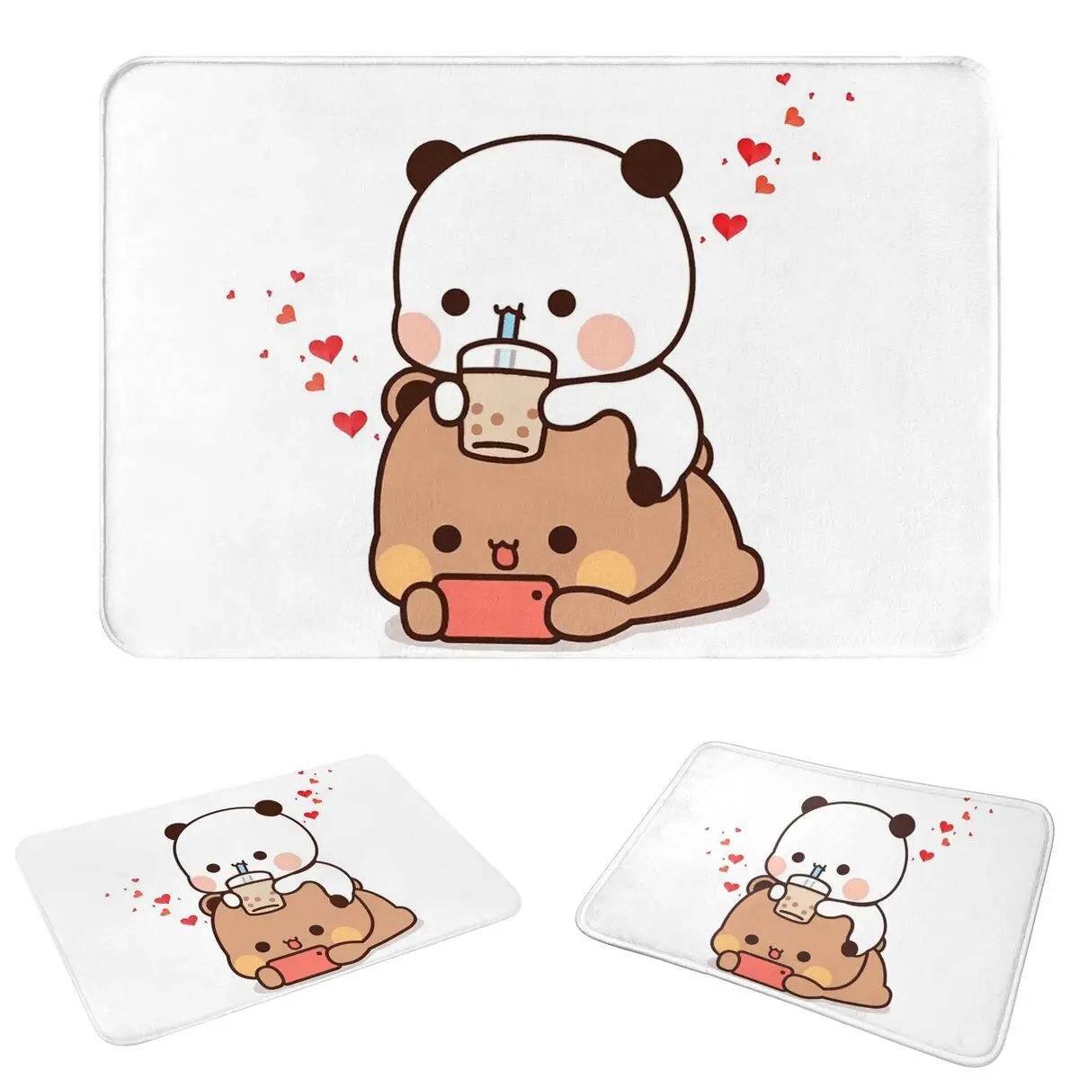 Peach And Goma Bubu Dudu Balloon Doormat Sand Scraping Carpet Rug Kitchen Entrance Home Floor Mat for Bedroom Footpad Mats