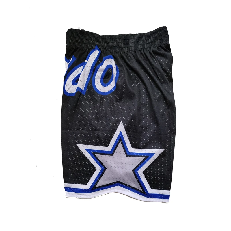 Basketball shorts Oakland Digital Printing Four pockets Sewing embroidery outdoor sport Beach pants ventilation Black 2024