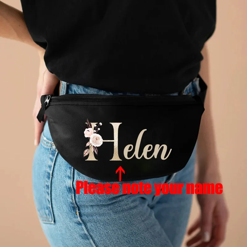 

Custom Name Fanny Packs Waist Pack for Women Cycling Waist Bag Waterproof Sports Waist Bag Mobile Phone Case Gym Running Belt