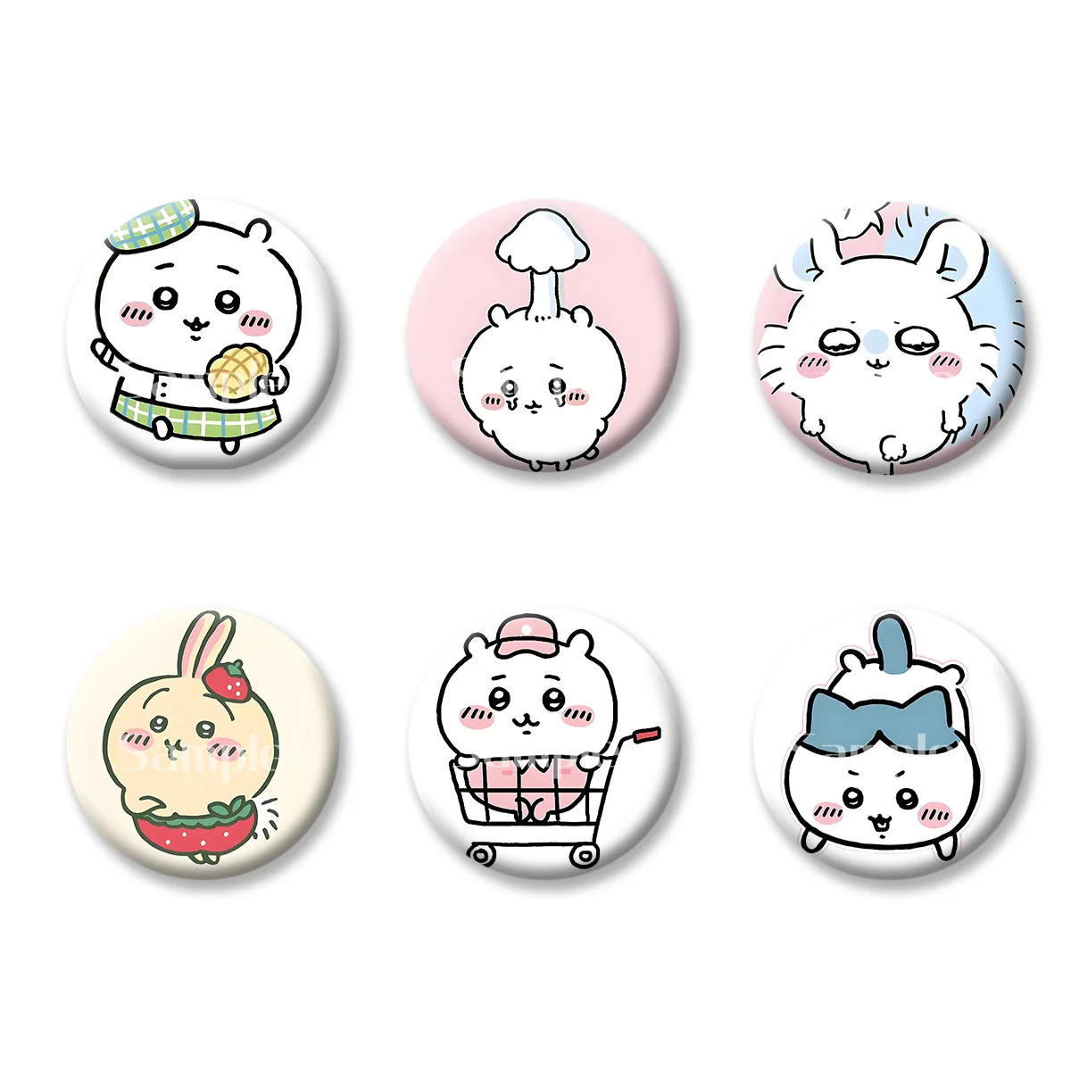 

Flash Badge Cards Chiikawa Cute Style Anime Cartoon Souvenir Keychains Convenient Makeup Mirror Fridge Magnet ACG Accessories