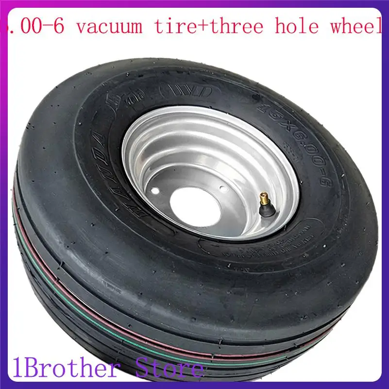 

High Quality 15x6.00-6 Vacuum Tire & Wheel Hub Assembly for 168cc Go Kart and ATV Models