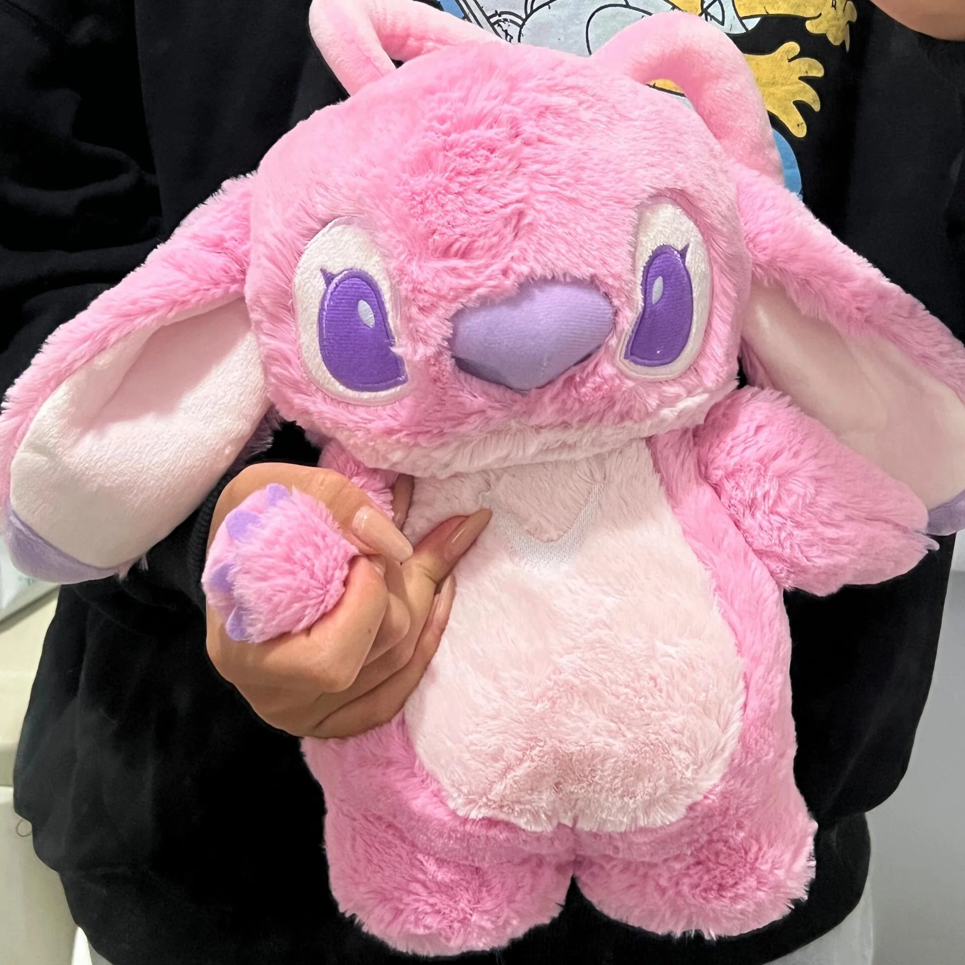 Almofada de aquecimento de urso de morango e ponto garrafa de água quente de flanela macia com capa de pele perfeita para meninas universitárias inverno