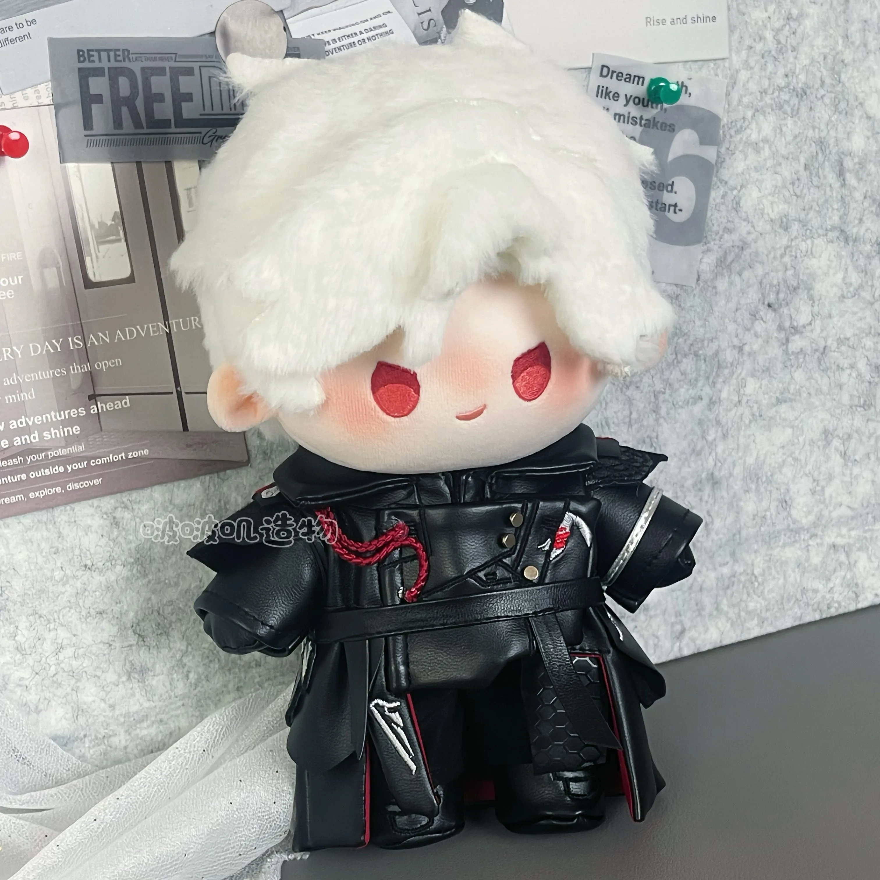 Shadow Love and Deepspace Sylus シン Black Costume Suit Fashion 20cm Plush Doll Accessories Doll's Clothes BB view 5