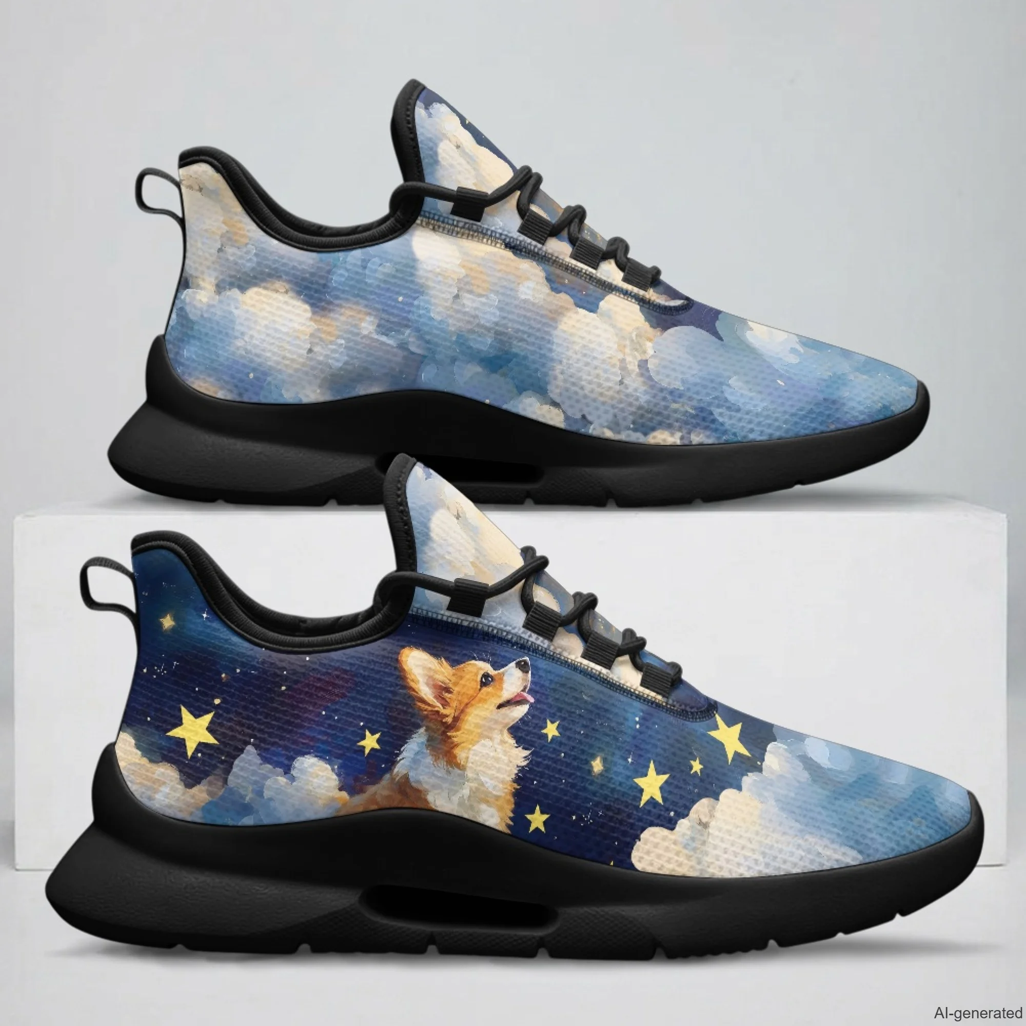 XIXIRIMIDO Krankenschwesterschuhe, schwarze Schnür-Freizeitschuhe, männliche Krankenschwesterschuhe, Krankenschwester-Arbeitsschuhe, Corgi Krankenschwester-Sneaker für Damen, Größe 35–48