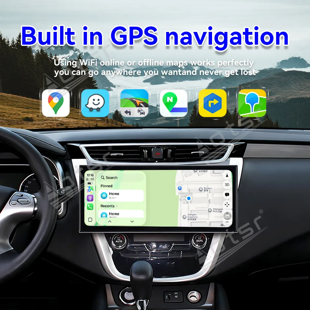 CarPlay 15.8'' Android 15 para Nissan Murano 2015-2019 Gadgets para Carro Acessórios para Carro Navegação Tela HD Reprodutor Multimídia
