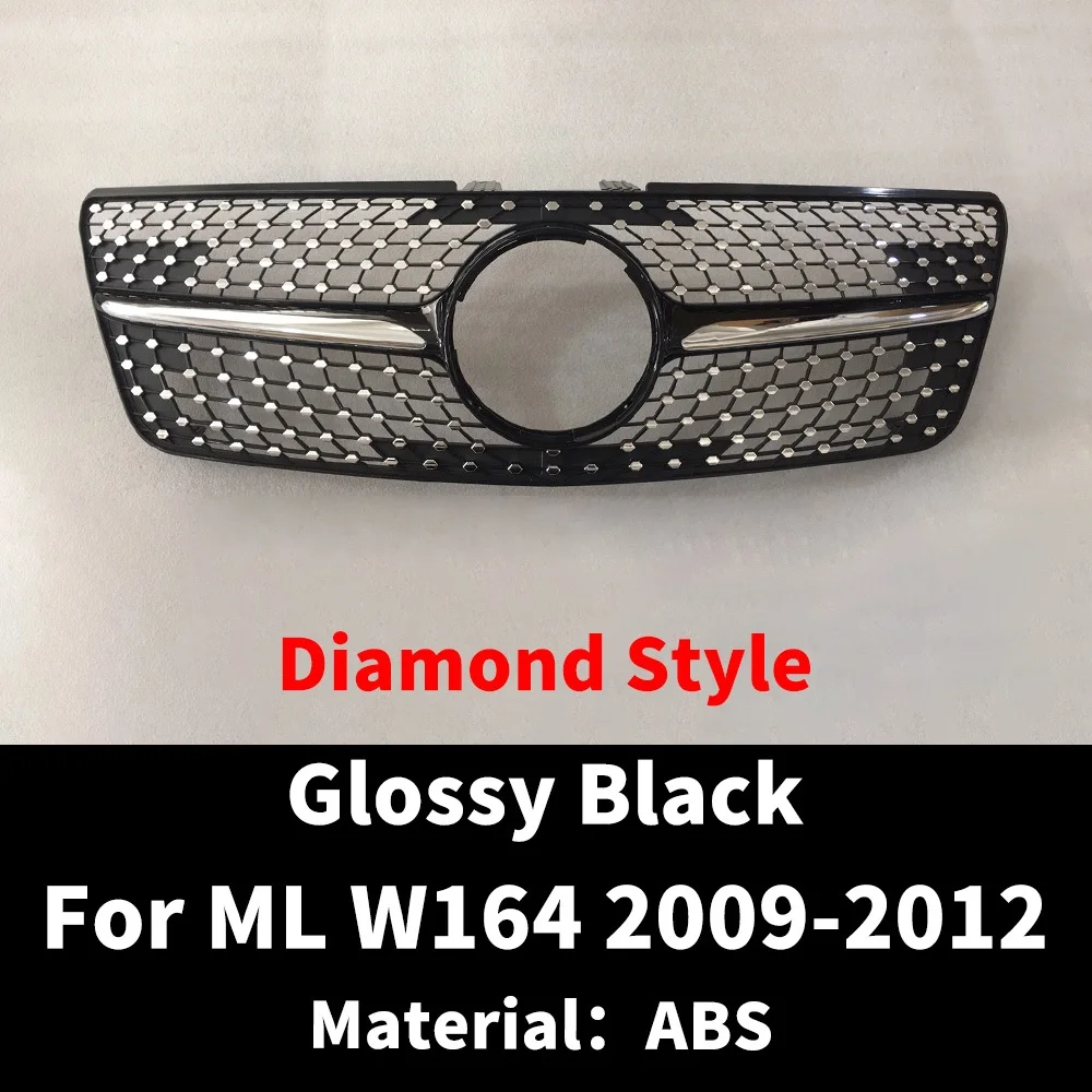 

Diamond style front bumper grille and GT racing grille suitable for Mercedes W164, ML500, ML300, ML350, ML550 2009-2012