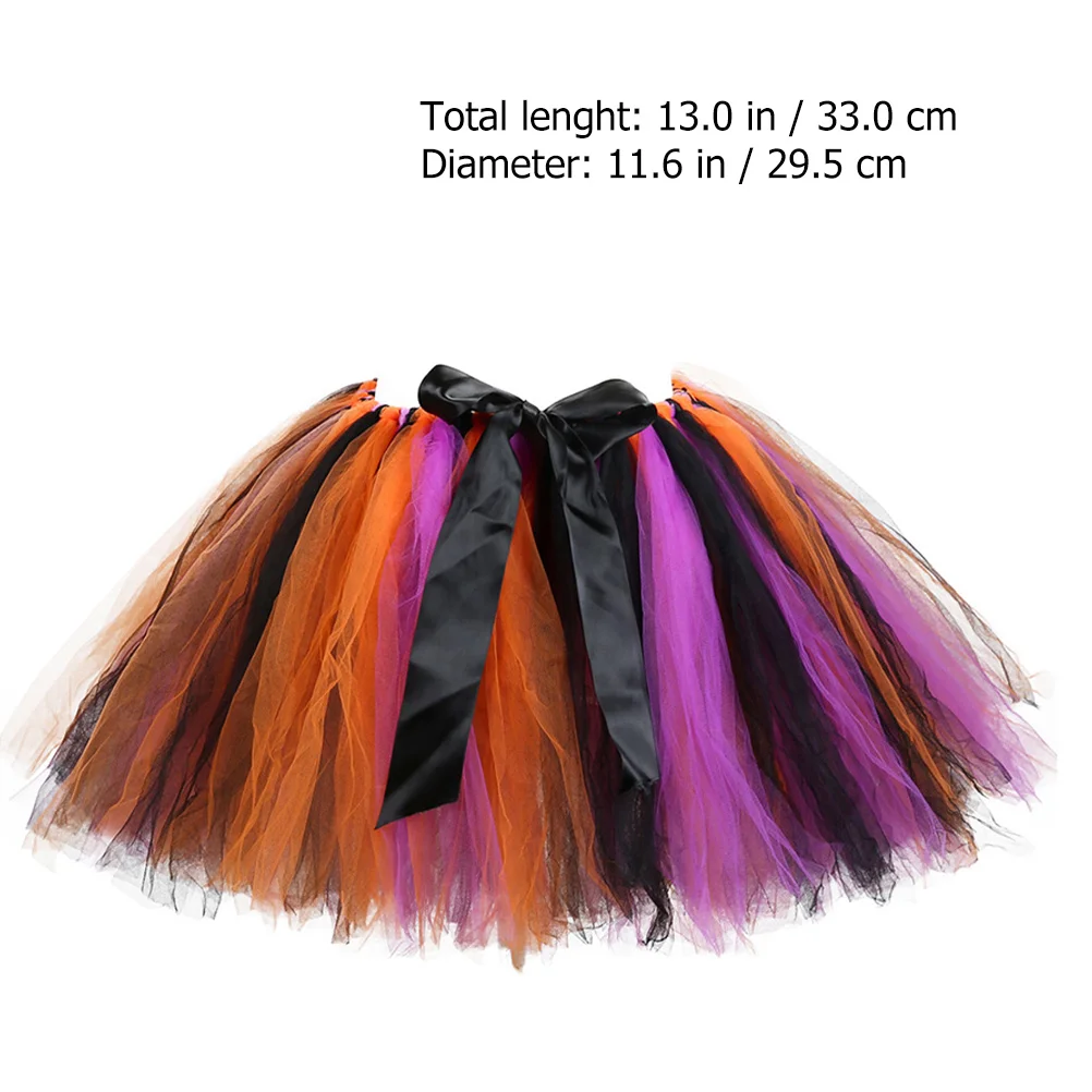 ชุดแม่มดฮาโลวีน 1 ชุด ประกอบด้วยหมวกและกระโปรง ดีไซน์สีสันสดใส สำหรับเด็ก แต่งตัวในงานวันเกิด งานแสดง ถ่ายภาพ