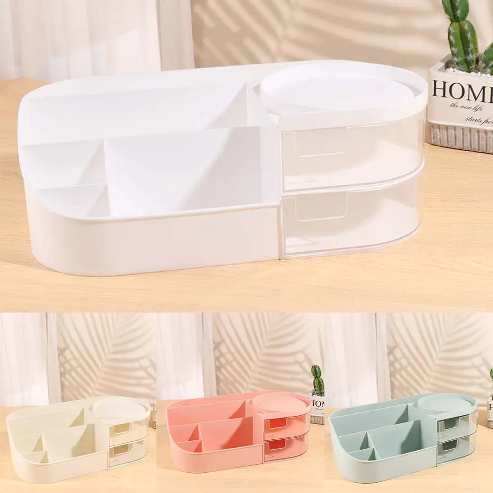 

Простой пластиковый органайзер для косметики с выдвижными ящиками, большой емкости, для хранения макияжа, экономит место, для украшений, косметики и средств по уходу за кожей