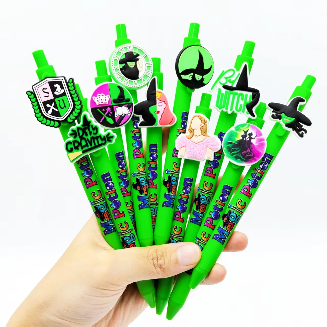 

8pcs/15pcs Witch Press Ballpoint Pen Magic Potion Wizard Hat-shaped Ballpoint pen