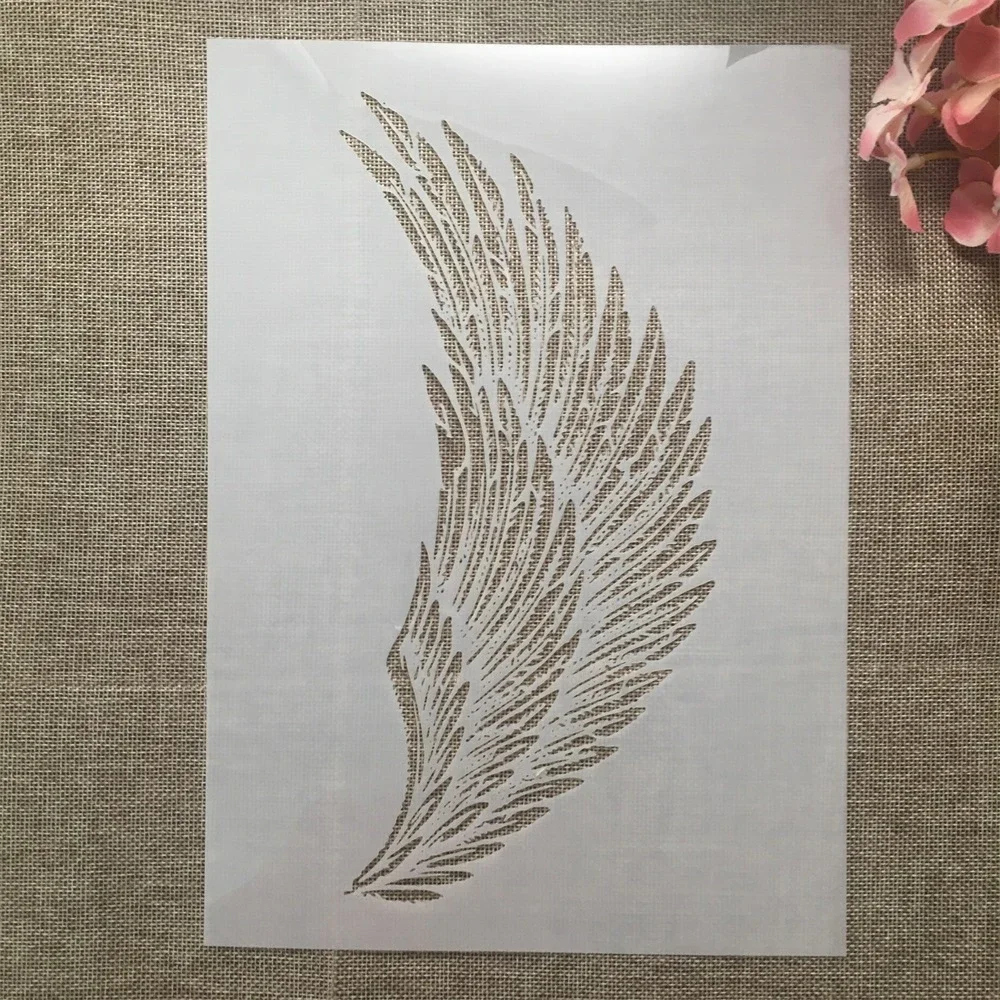 A4 29cm Eagle Wing DIY Layering Stencils Wall Painting Scrapbook Coloring Embossing Album Decorative Template