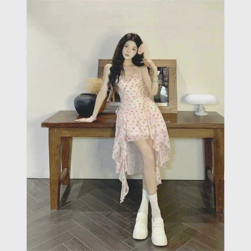 

Pure desire sweet floating suspender Lolita dress bow summer new cake showing thin atmosphere skirt lingerie bodysuit