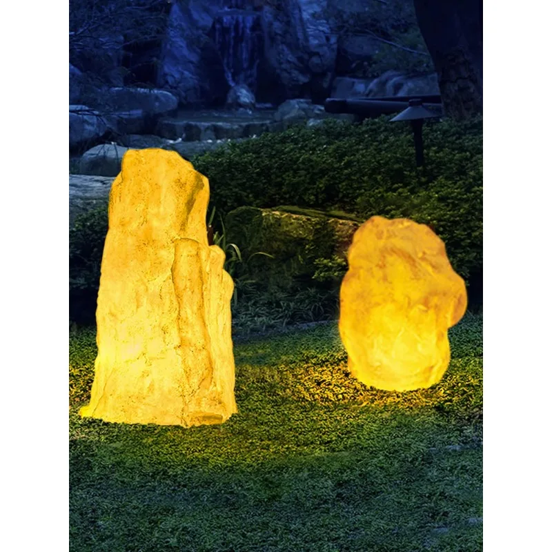 

Outdoor lawn light, waterproof grass garden light, landscape light, park light, resin natural imitation mountain fake stone outd