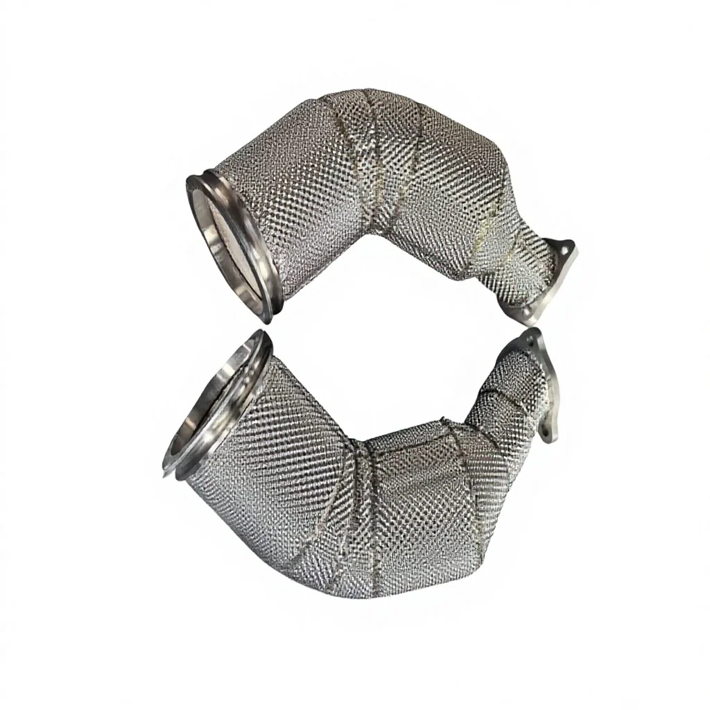 Downpipe for Audi RS4 RS5  B9 2.9T V6 Exhaust Pipe With Heat Shield  T304 Stainless Steel Racing Performance
