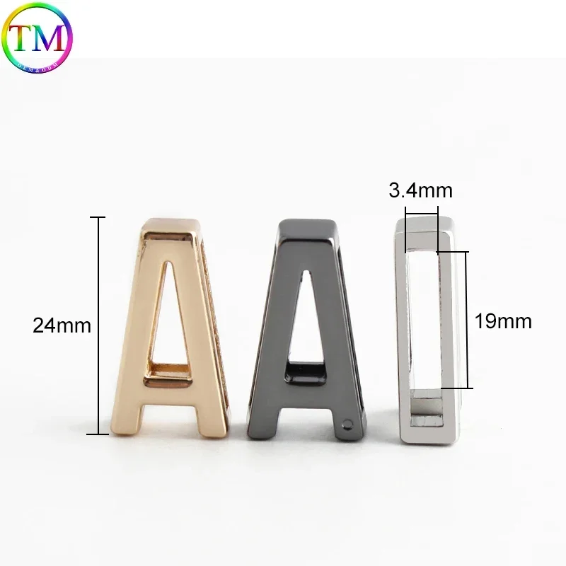 Metal A-Z Alphabet Solid Plain Slide Letter Bead Lettering Pet Collar/Chokers Craft Bridal Handbags Making Hardware Accessories