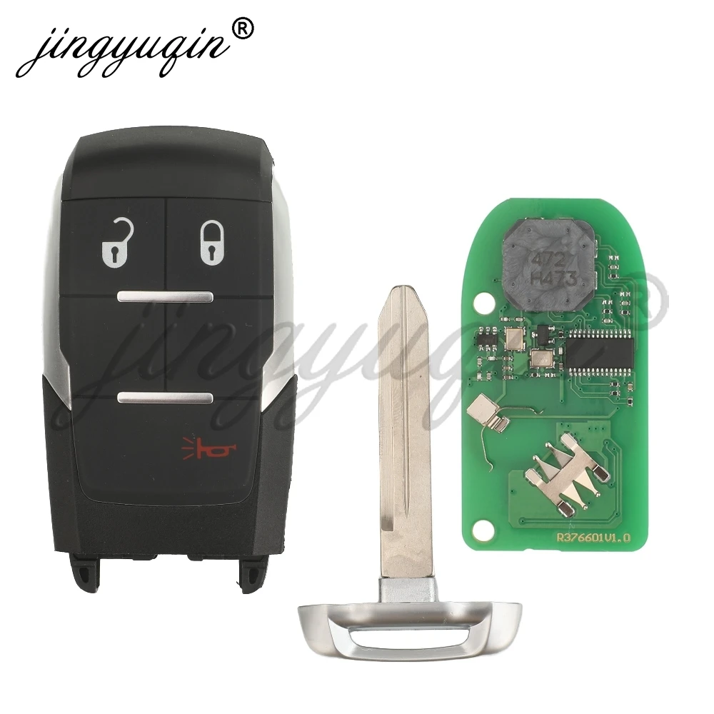 징유친 리모트 자동차 키 68374994 (닷지 램 픽업 HD 1500 2500 3500 4500 5500 2019-2024 GQ4-76T 433MHz 4A 칩 키리스 고)