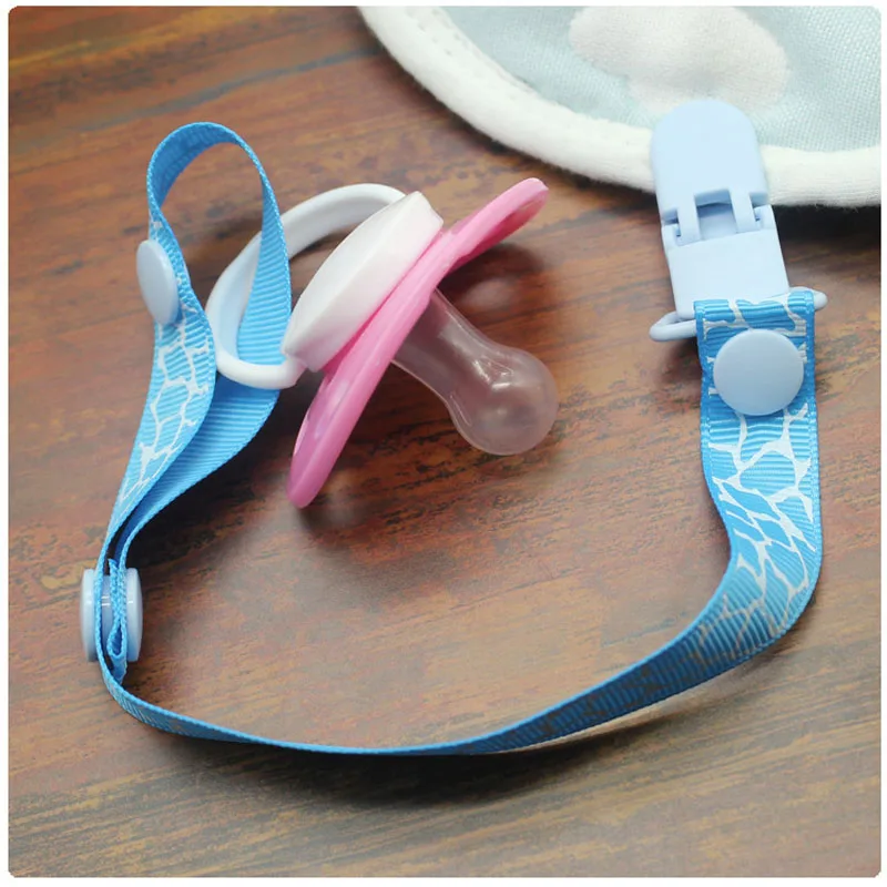 Cartoon Baby Pacifier Clip Chain Ribbon Holder For Nipples Soother Pacifier Clips Leash Strap Holder For Infant
