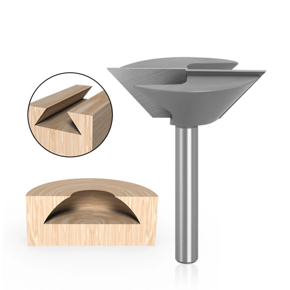 Woodworking Router Bit 600 Grit 8mm Accessories Bottom Cleaning Dovetail Engraving Bit Milling Replacement Shank