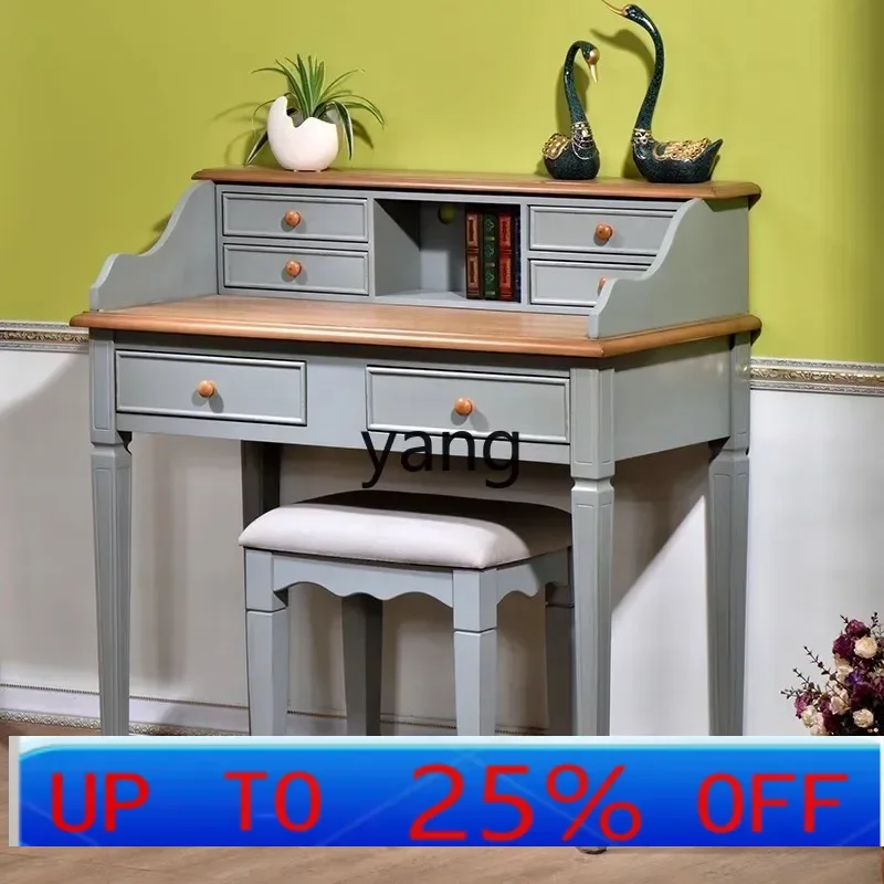 LMMrural solid wood desk, economical and practical combination household, light luxury office desk