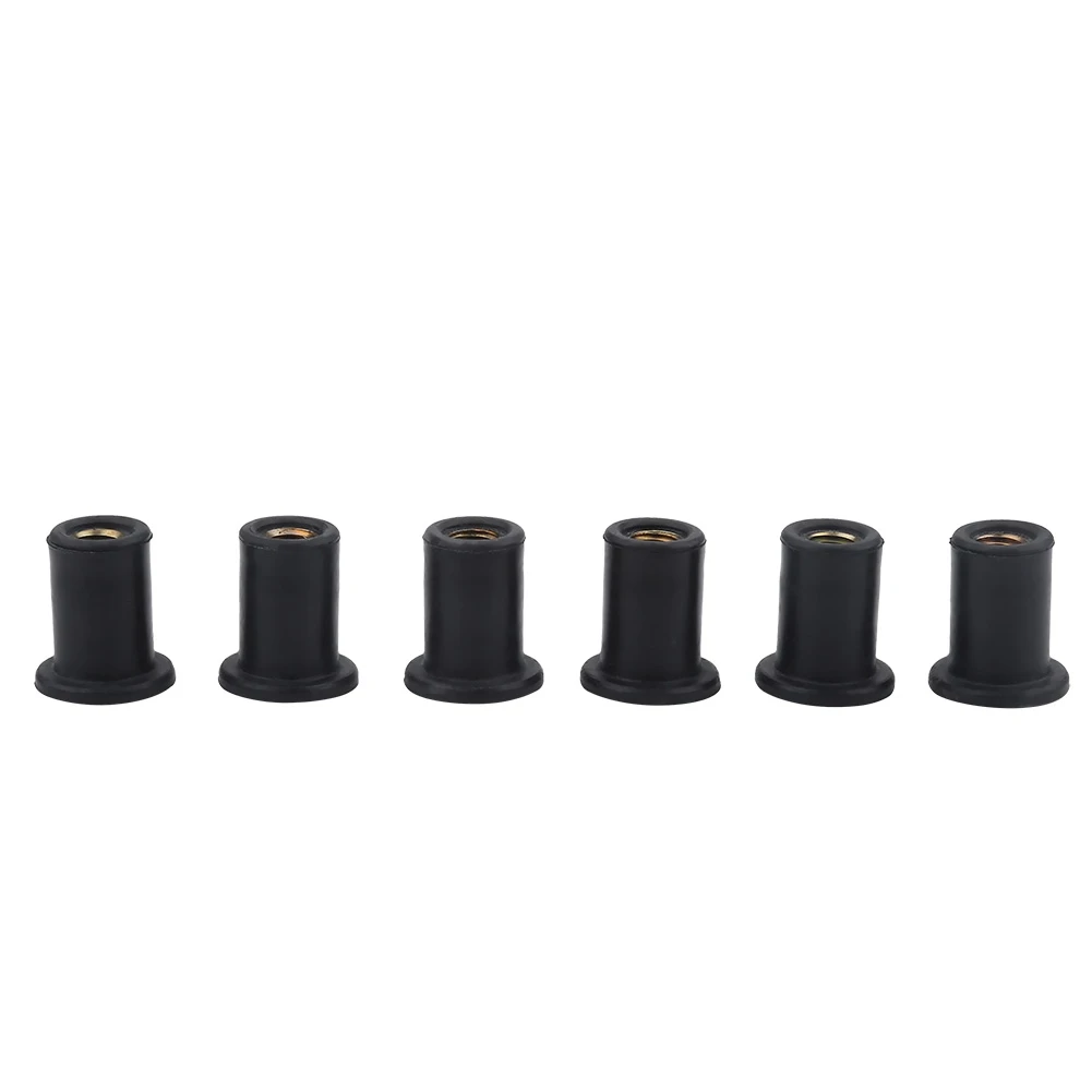 6pc M4 Durable Rubber Well Nuts Windshield Bolts for Motorcycles Kayak Canoe Boats
