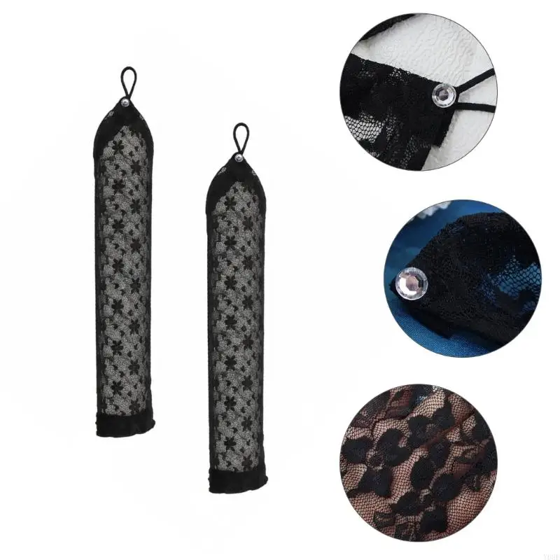 الدانتيل زهرة أكمام أذرع تبريد تنفس فنجر هوك تصميم Armwear قفازات طويلة لحدث الزفاف الأزياء Armwear للحزب Y08E