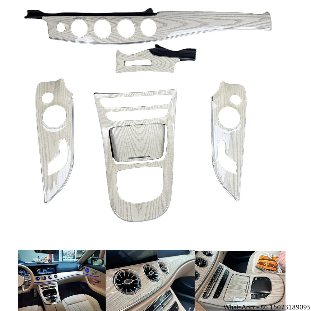 Business for - Class E W238 Coupe Real Wood Staff Center Console Cover Dashboard Kits Door Trim Interior Kits