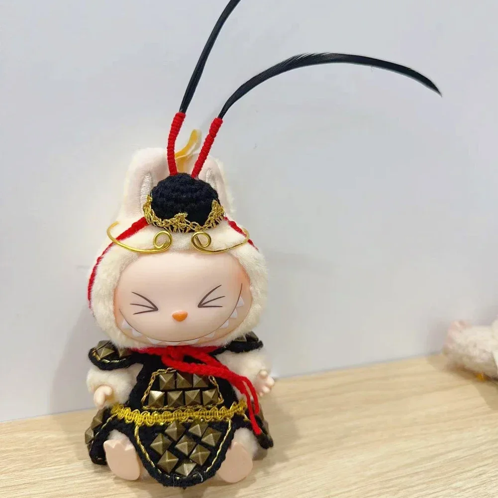 ل Labubu V1/V2 إكسسوارات دمي القرد الملك WuKong الأسد الرقص النمط الصيني السنة الجديدة الزي الملابس مجموعة ل 17 سنتيمتر Ropa Labubu #2