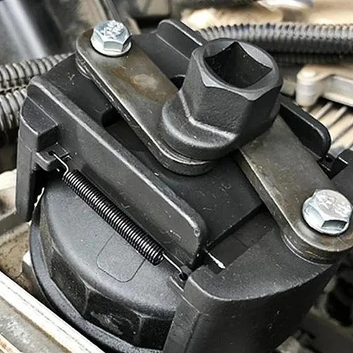 Llave de filtro de aceite de dos mandíbulas ajustable, filtro de 60-80mm, removedor de llaves de filtro, herramientas de desmontaje de dos garras de acero fundido para combustible