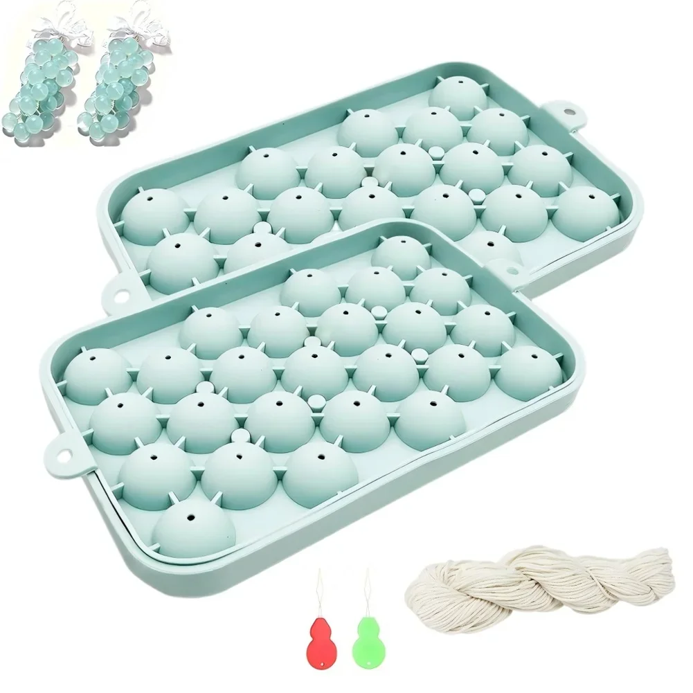 2 Piece Grape Cluster Silicone Soap Molds For DIY Handmade Soap Production Craft Kit For Beginners Home Soap Making Supplies