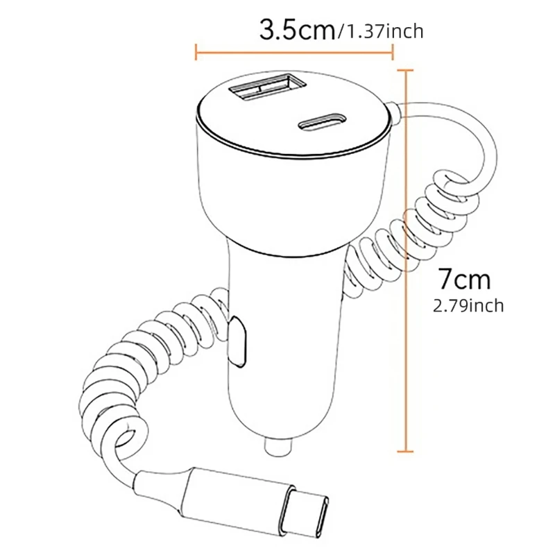 Caricabatterie da auto USB Y1UB da 60 Caricabatterie rapido per telefono da auto. Adattatori ricarica rapida