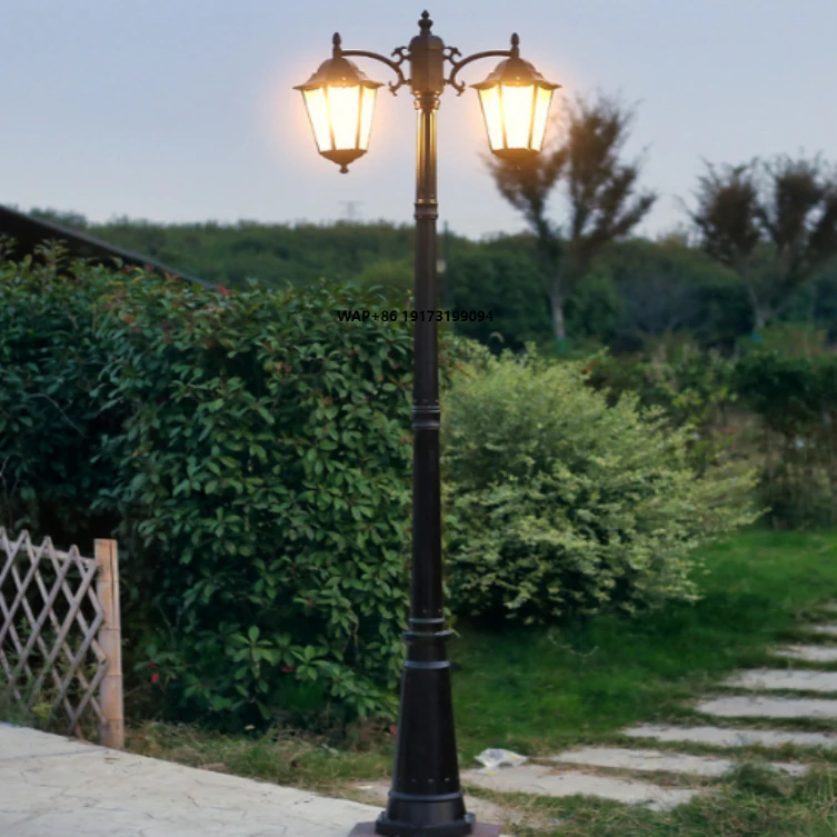 

Yard Solar Post Lamp with Lithium Battery Decoration Garden Solar Pillar Lights with Motion Sensor Intelligent System