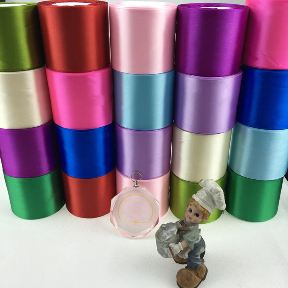 

Double Sided Satin Ribbon 25mm 2.5cm Wide Wedding Party Decoration Craft Ribbon No Wrinkle Smooth for Bridal Bouquet