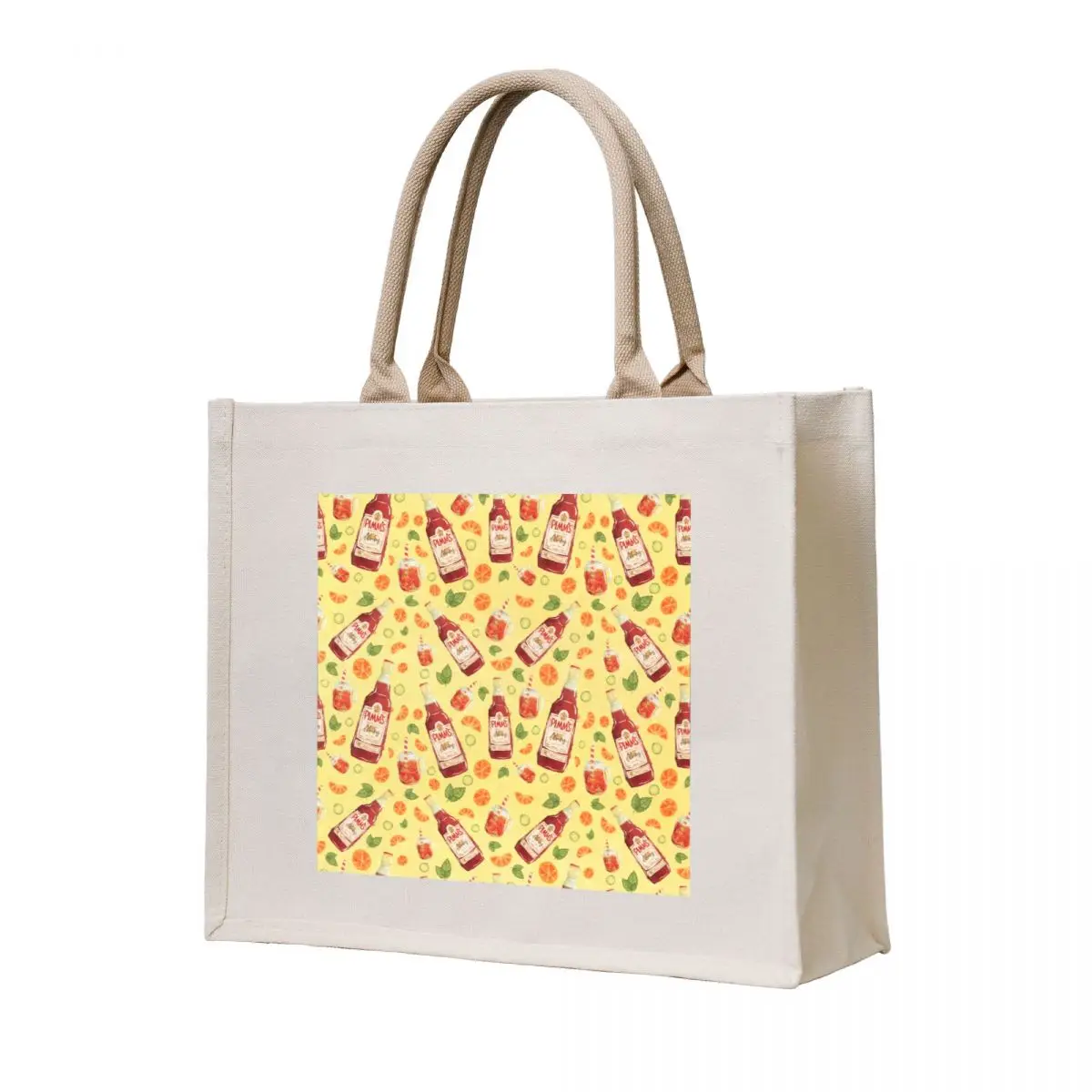 

Hand Drawn Pimm's Pattern Tote Bag custom tote bag shopping cart bags tote bag women
