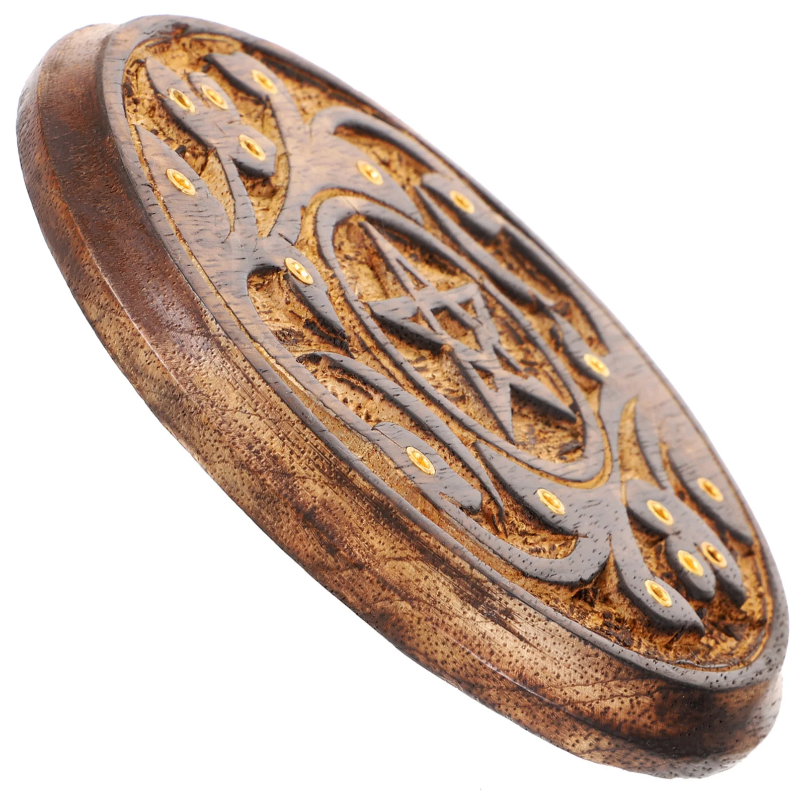 

Wood Incense Burner Round Vintage Style Incense Stick Holder Wood Desktop Ornament Holder Censer Ornament