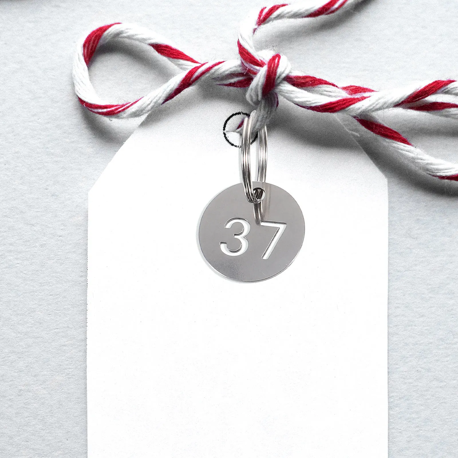 Stainless Steel Number Tags 50Pcs Round Key Ring Labels for Locker Dormitory Pool Kindergarten Management