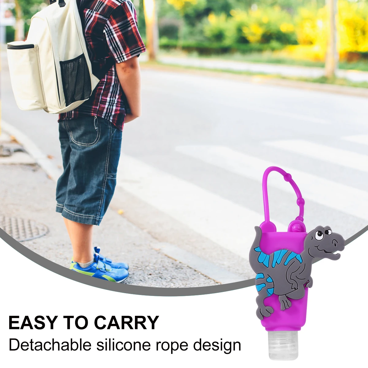 

4pcs Hand Silicone Case 30ml Portable Perfume Dispense Bottle Refillable Travel Bottles Cartoon Design Leak Proof