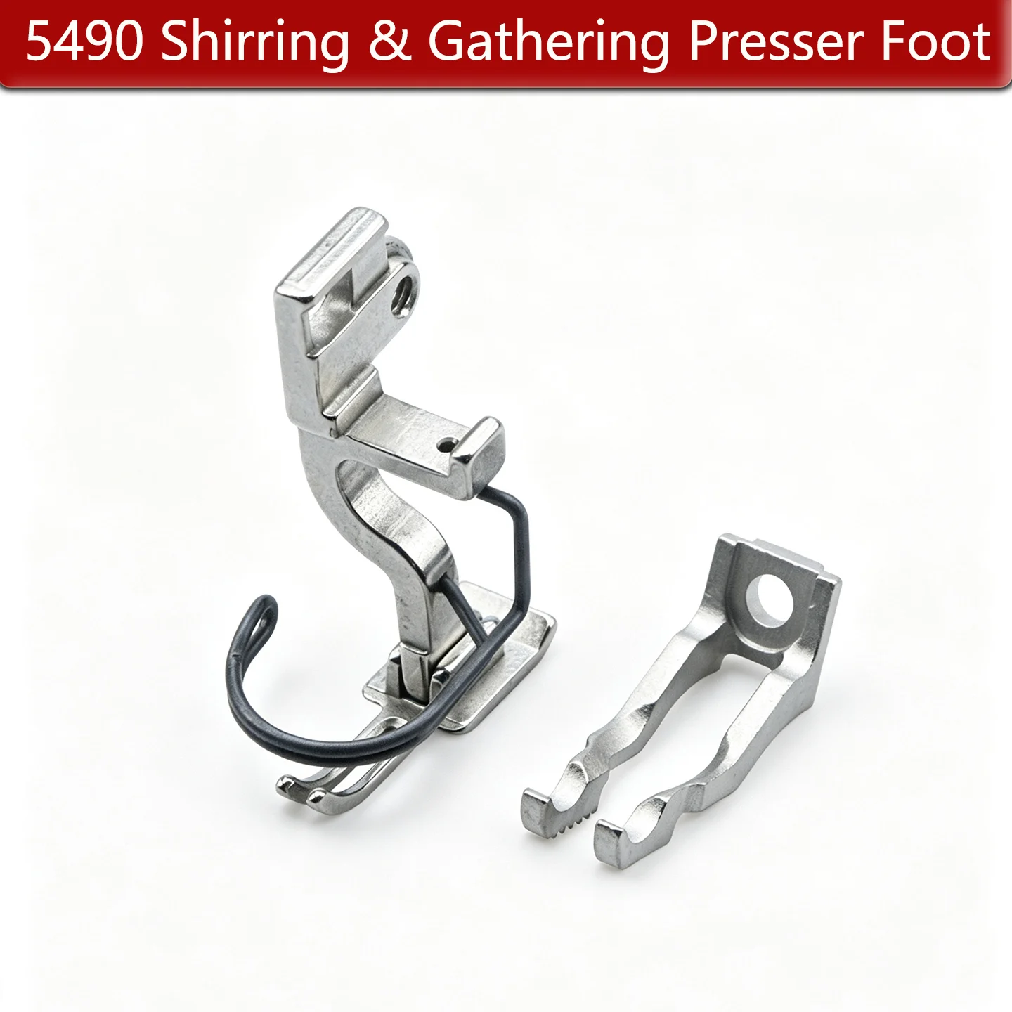 Best Selling MUDIAN DLU‑5490 Differential Shirring Presser Foot 5490 Pleat Foot For Thin Material Sewing Replacement Spare Parts