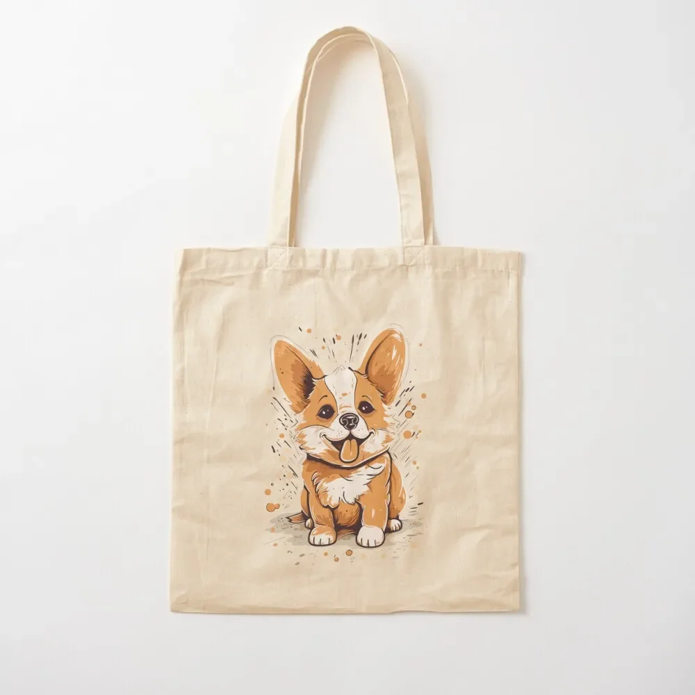 

Candid corgi print Tote Bag shopper bag women Eco bag tote bags cloth bags