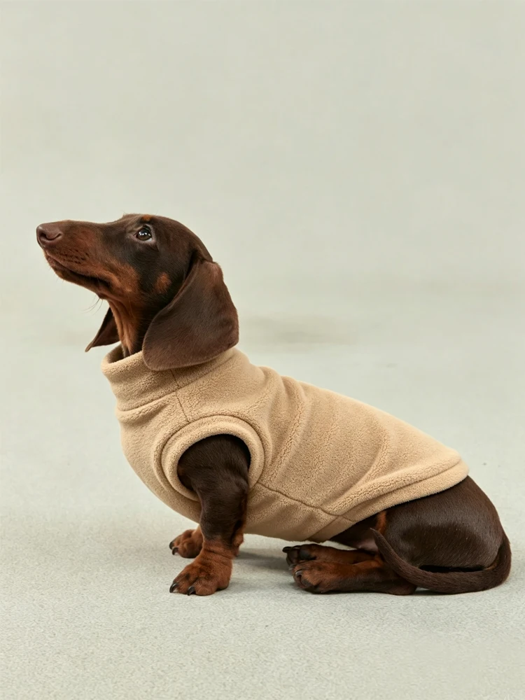 Fleecetrui voor teckels Warme sweatshirt-jumpsuit voor teckels Zachte loungekleding voor miniatuurteckels Trui