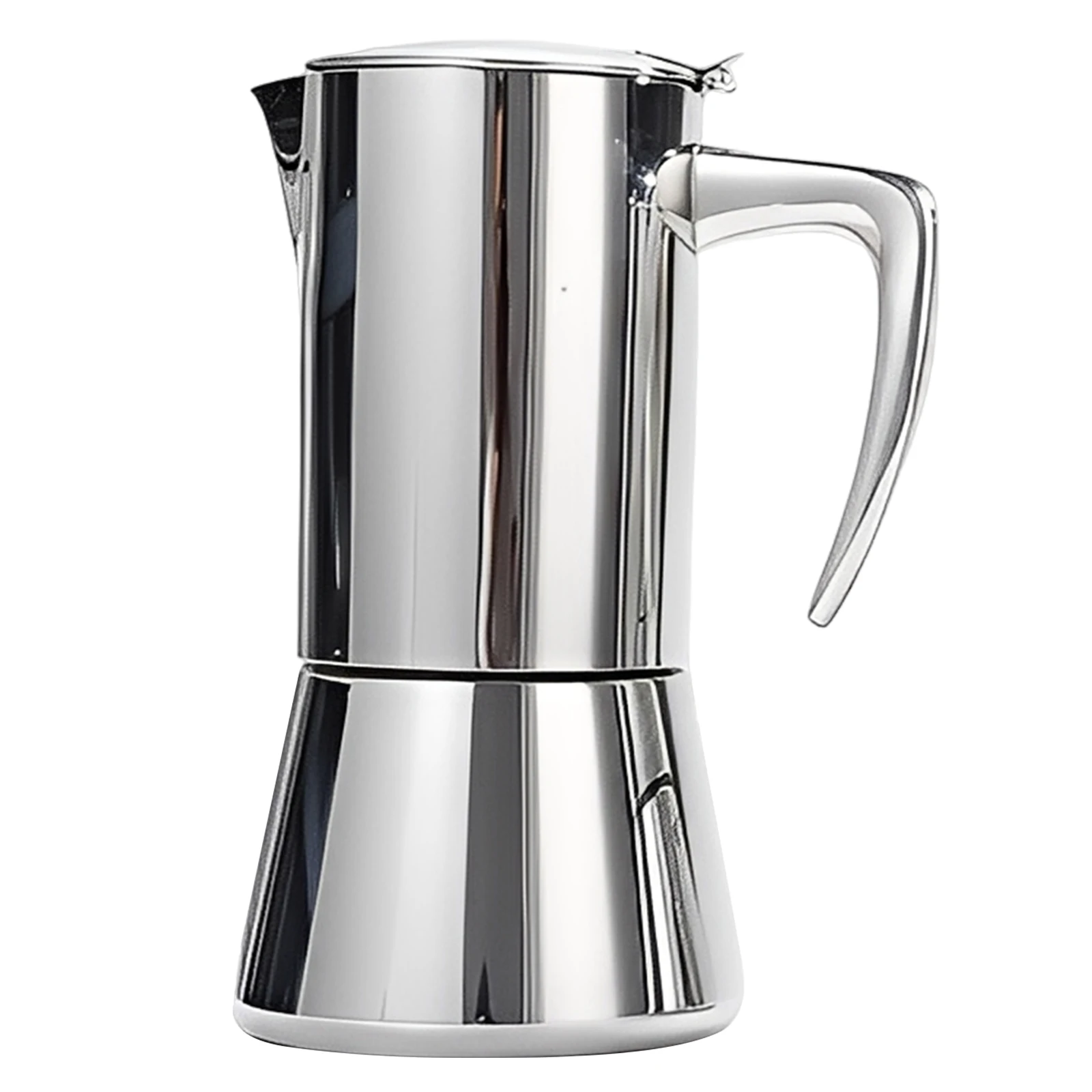 

300ml/200ml Espresso Maker 304 Stainless Steel Coffee Machine with Coffee Percolator Design Espresso Pot for Home and Camping