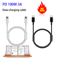 100W USB Type C To C Cable For MacBook iPhone17 16 15 iPad Samsung Xiaomi PD Fast Charging Charger Cord 5A E-Marker Chip
