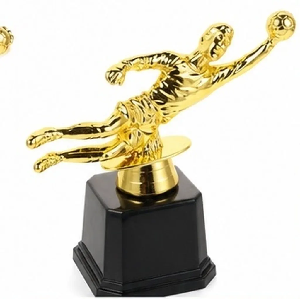 Small Plastic Soccer Trophy Mini Gold Award Cup Sports Day Prize School Competition Party Favor Award Cooking Competion