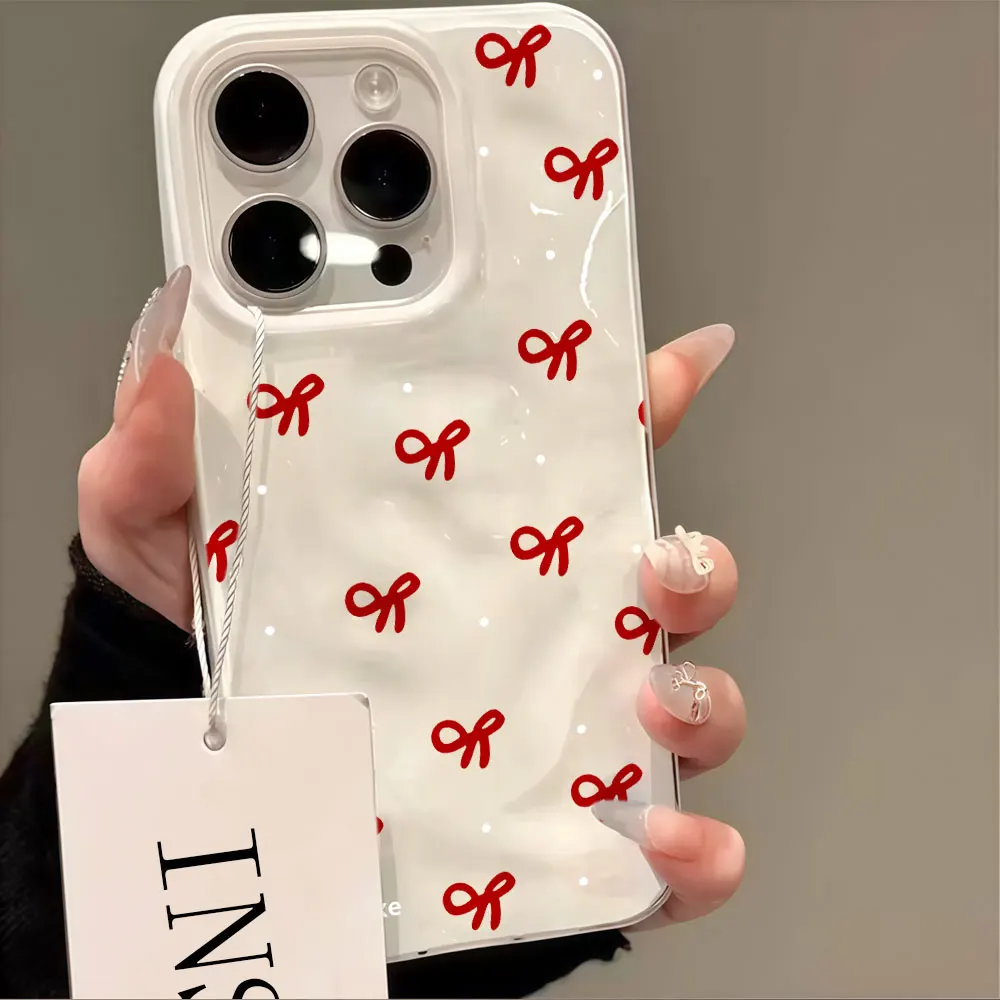 3D Wasserwellen Rotes Herz Druck Handyhülle für iPhone 17 16 15 14 13 12 11 Pro Max 17 Air 15 16 Plus Stoßfeste Weiche TPU Hülle – Detail 9