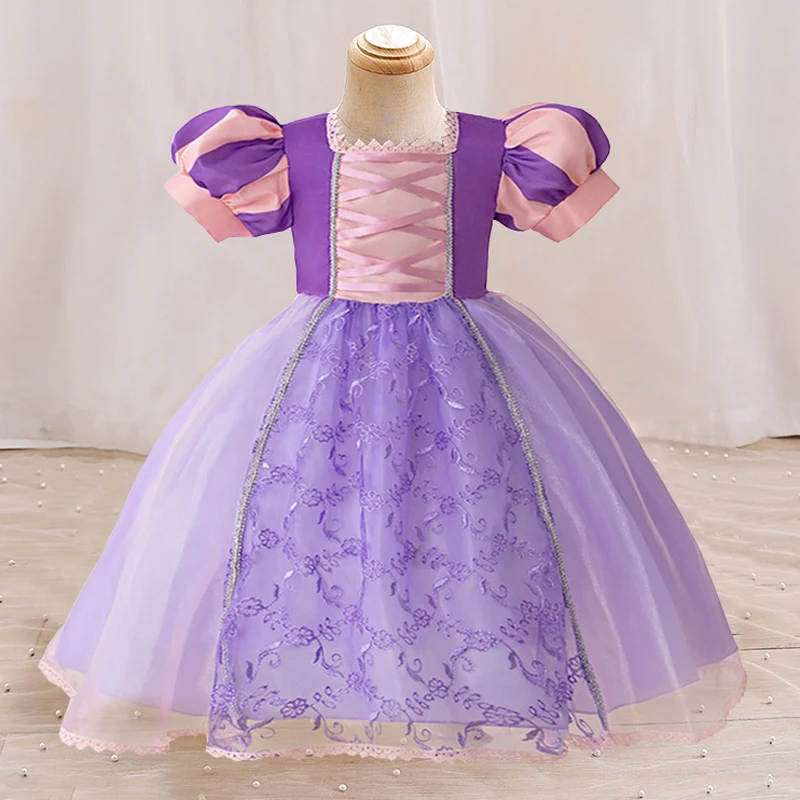 Fancy Baby Girls Princess Dress Puff Sleeve Carnival Halloween Christmas Cosplay Costume For Girl Toddler Birthday Party Dresses