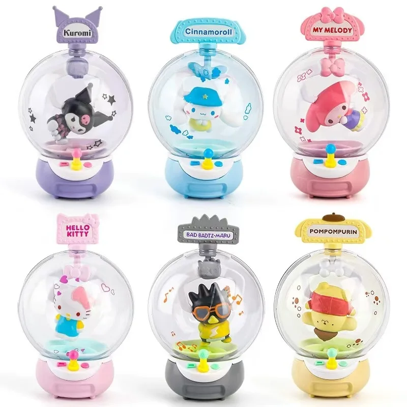 

Sanrio Hello Kitty Anime Figures Doll Clamping Machine Series Blind Box Figure Kuromi Mymelody Figurines Model Doll Kids Toy