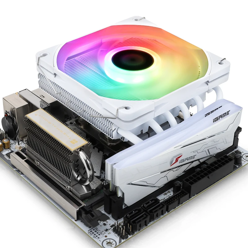 Imagem -05 - Thermalright-thin Push Down Cooler Cpu Argb Branco Heat Pipe Itx a4 Pequeno Case para Lga1700 115x 1200 2011 Am4 Axp120-x67