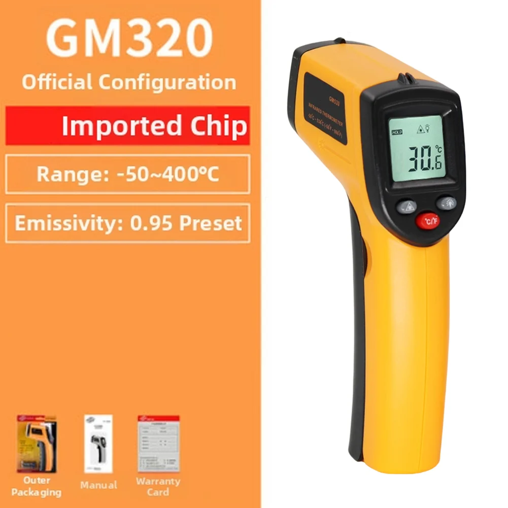 GM320 Non Contact Infrared Thermometer for HVAC Systems Motors Bearings and Electrical Connections Maintenance