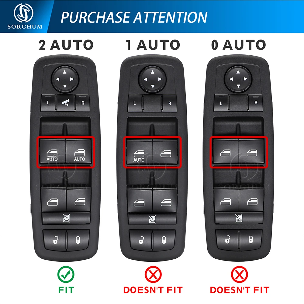 SORGHUM 56046826AE For Dodge Journey Ram 1500 2500 3500 4500 Chrysler 300 Dodge Journey Left Driver Master Power Window Switch